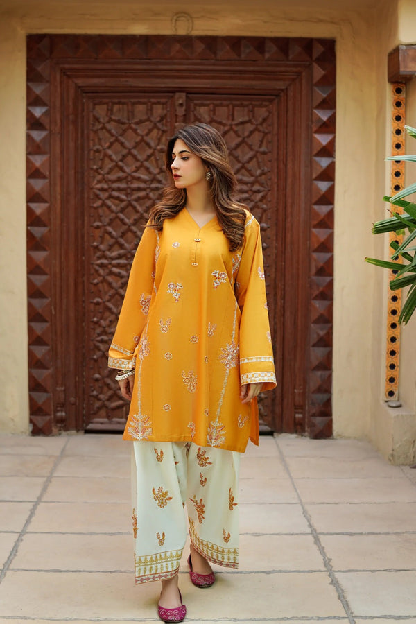 Mustard Cotton – 2-Piece Suit